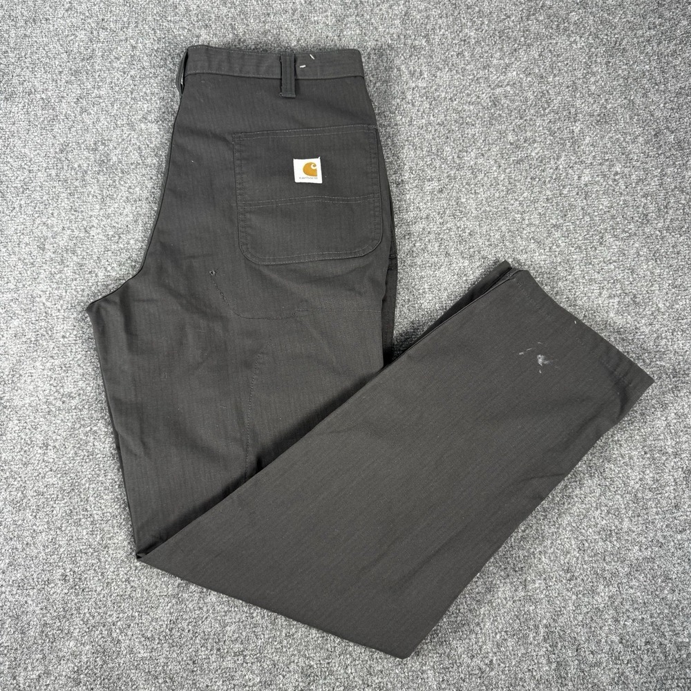 Carhartt 74533-33 Men's Grey Bicomponent Lightweight Work Pants Size 34x32 Used